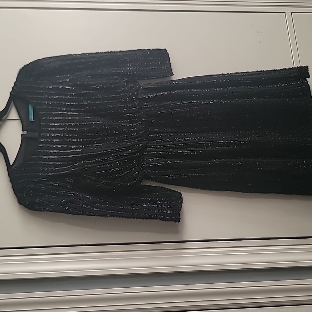 Black shimmer, sheer back Alice and Olivia